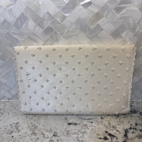 Vintage Beaded & Sequins Clutch Purse - Hand‎ Made in Crown Colony of Hong Kong